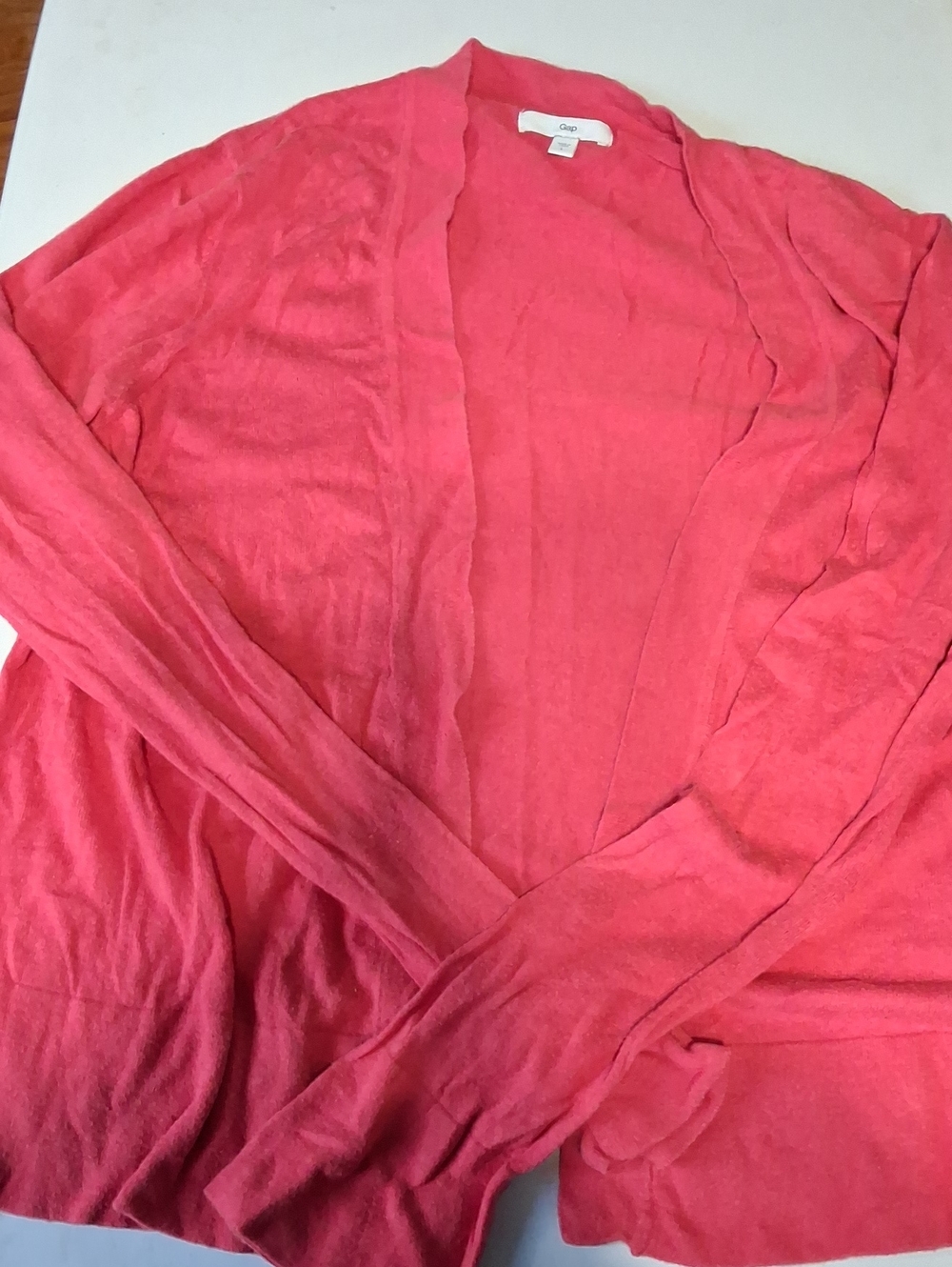 GAP Coral Open-Front Lightweight Cardigan